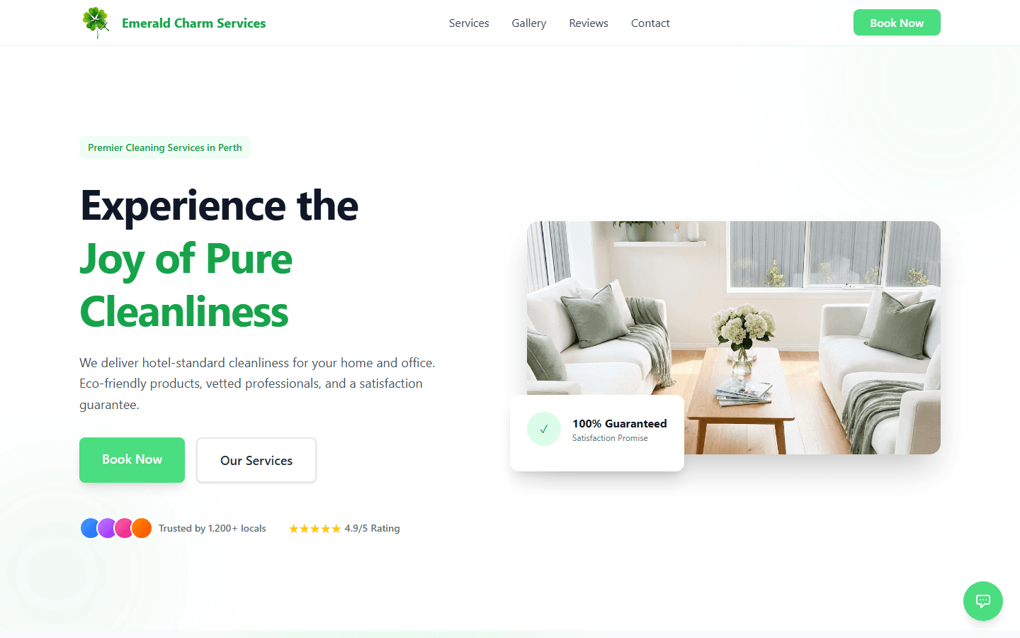 Emerald Charm Services website preview